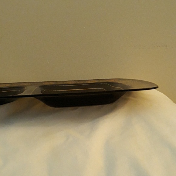 Mid century modern black glass tray - Picture 2 of 4